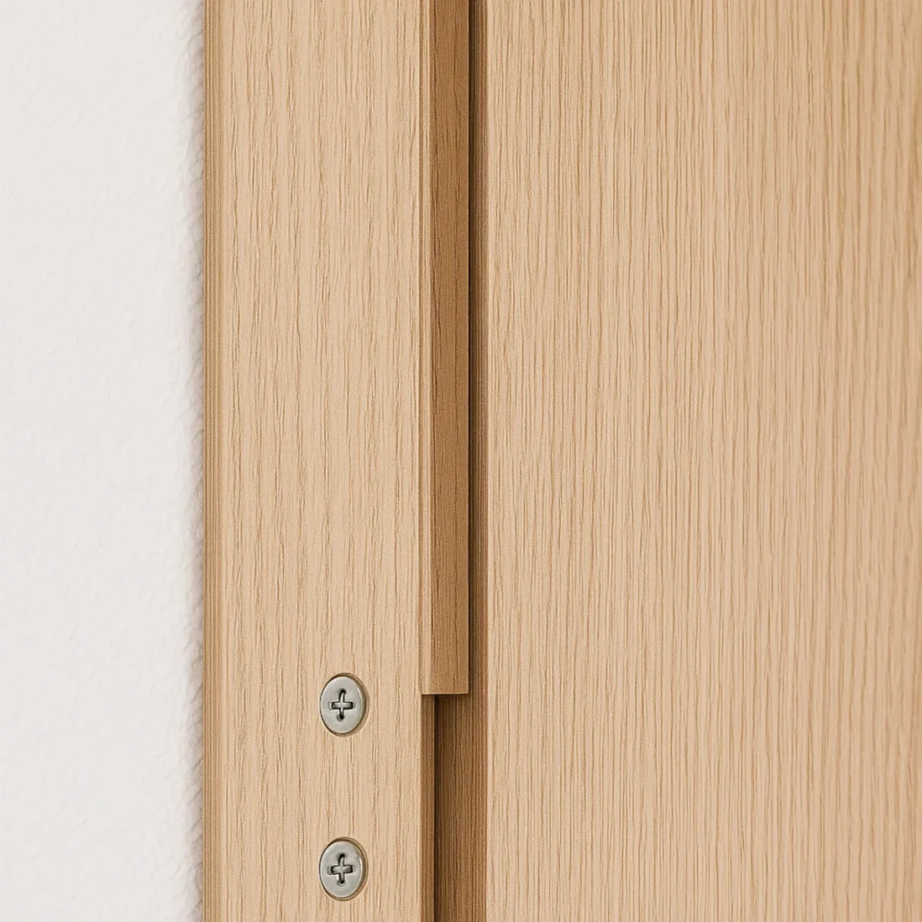 Regulacja ościeżnicy drzwi wewnętrznych z ościeżnicą regulowaną w detalu