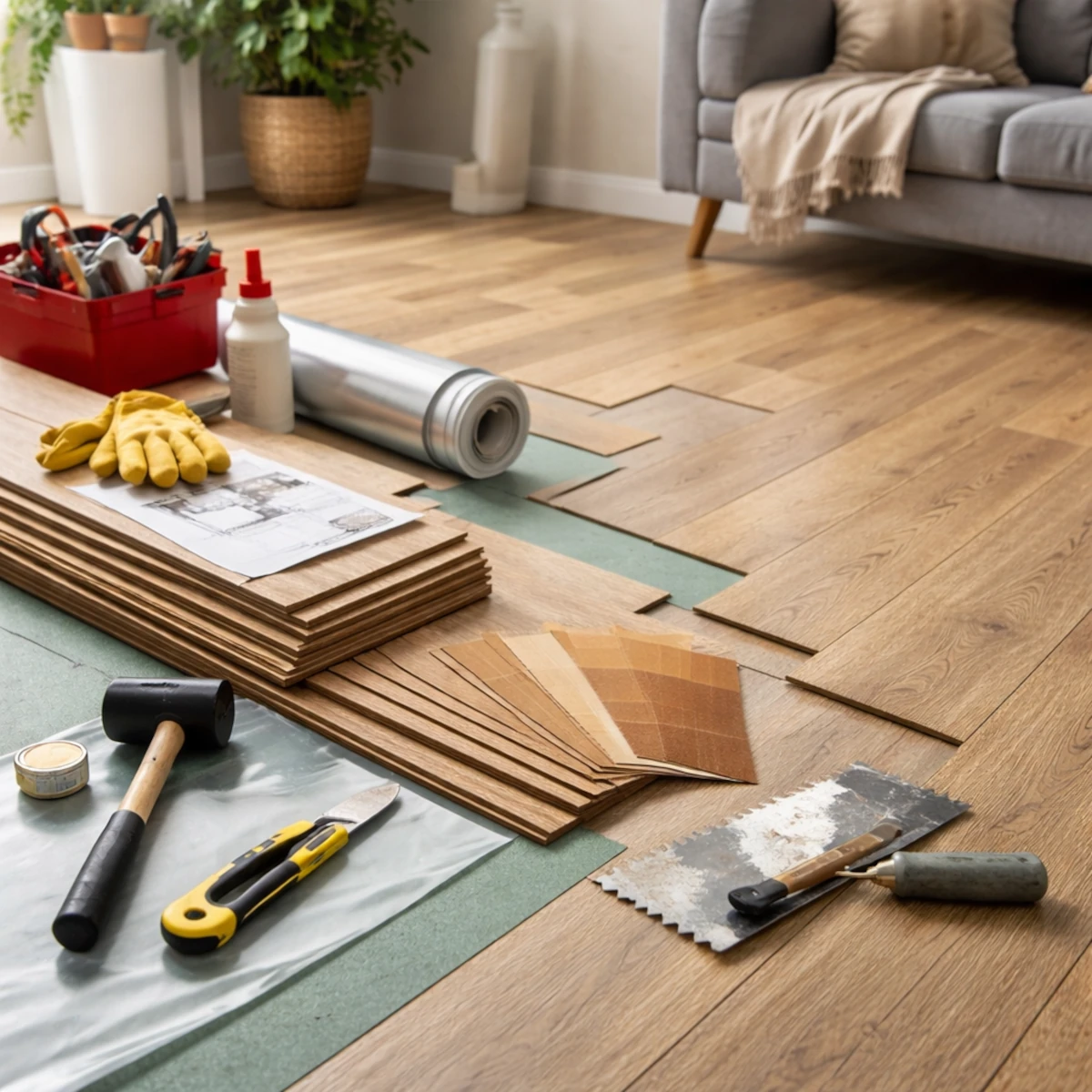 Montaż paneli na klik w weekend – narzędzia i podkład